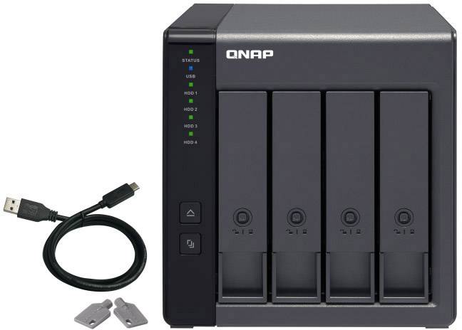 QNAP TR-004 SATA HDD enclosure 2.5 inch, 3.5 inch USB-C™