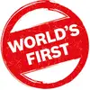 Red stamp with the inscription 'WORLD'S FIRST'.