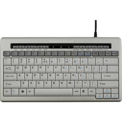 BakkerElkhuizen S-board 840 Design USB Keyboard English (UK), QWERTY Grey, White Ergonomic, USB hub 