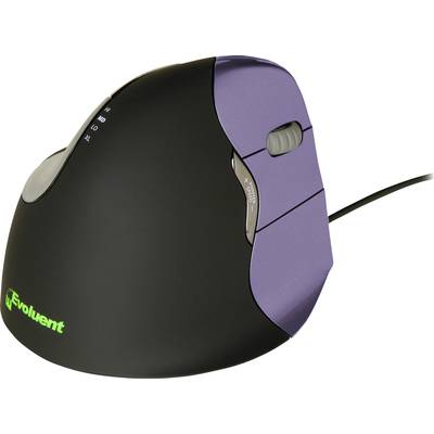 BakkerElkhuizen Evoluent 4 Ergonomic mouse Optical Ergonomic Black-purple