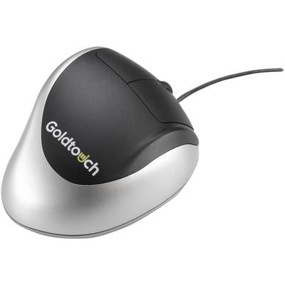 BakkerElkhuizen Goldtouch Radio Wi-Fi mouse Optical Ergonomic Black, Silver