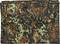 A printed fabric tarpaulin with a camouflage pattern in green, brown, and black tones, commonly used for camping or military purposes.