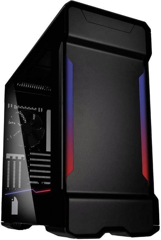 Phanteks PH-ES518XTG_DBK01 Midi tower PC casing Black 3 built-in fans, Built-in lighting, Window, Dust filter