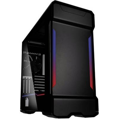 Phanteks PH-ES518XTG_DBK01 Midi tower PC casing Black 3 built-in fans, Built-in lighting, Window, Dust filter-0