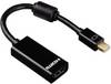 Hama 00053768 DisplayPort / HDMI Adapter [1x Mini DisplayPort plug - 1x HDMI socket] Black gold plated connectors