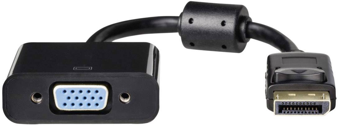 Hama 00053772 DisplayPort / VGA Adapter [1x DisplayPort plug - 1x VGA socket] Black-2