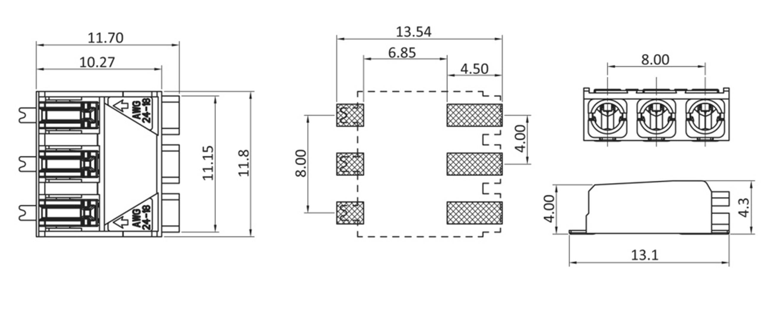 TRU COMPONENTS LEDV10BU3GR 320 V Copper beryllium Tape cut 1 pc(s)-2