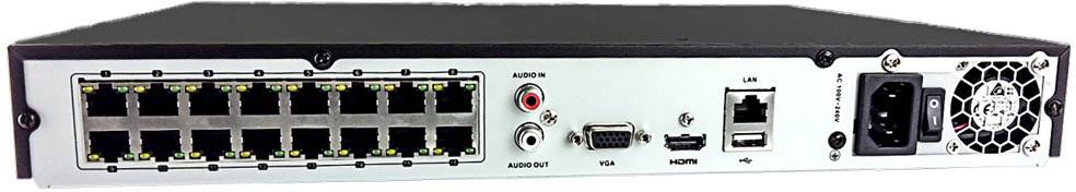 280 W HiLook Videoregistratore di rete a 16 canali nero hl216p NVR-216MH-C/16