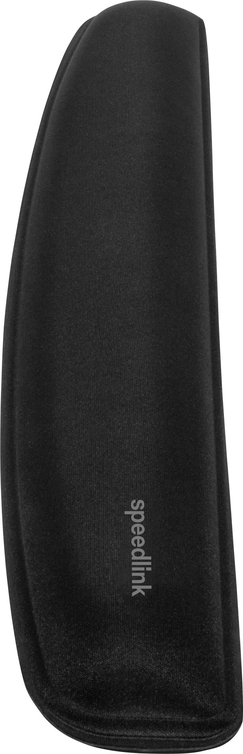 The image shows a black protective cover with the 'speedlink' lettering. It has an elongated shape and is likely designed to protect an item.