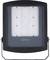 The image depicts a black LED outdoor light with an integrated panel and the inscription 'OPPLE' in the centre.