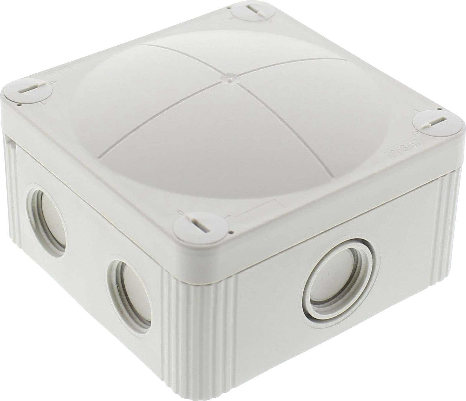 Image of Wiska 10105597 Junction box (L x W x H) 95 x 95 x 60 mm Grey-white (RAL 7035) IP66/IP67 1 pc(s)