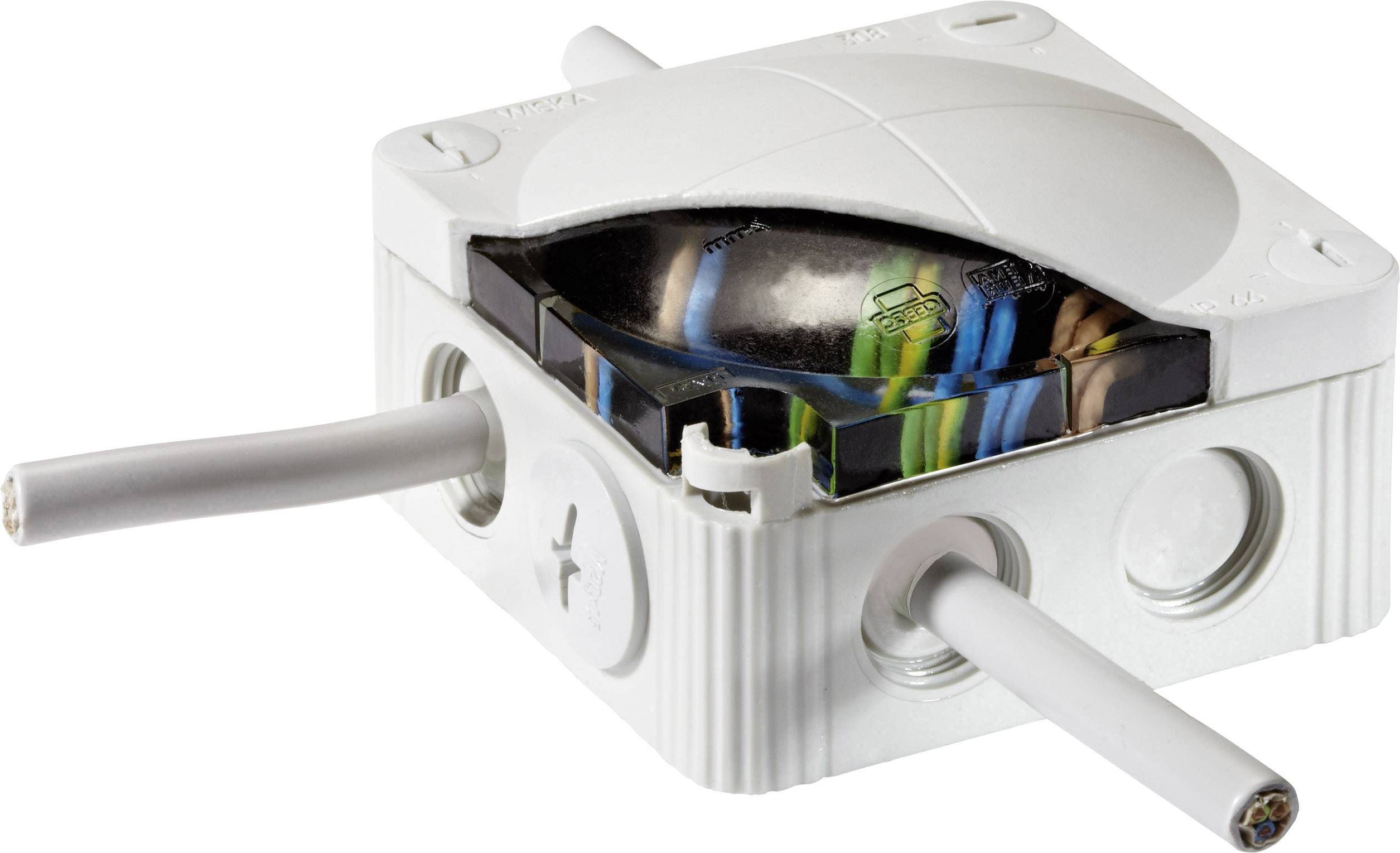 Wiska 10066636 Junction box (L x W x H) 140 x 140 x 82 mm Grey-white (RAL 7035) IP68 1 pc(s)