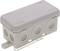White plastic junction box with rounded corners, embossed with 'Wiska', ideal for cable connections.