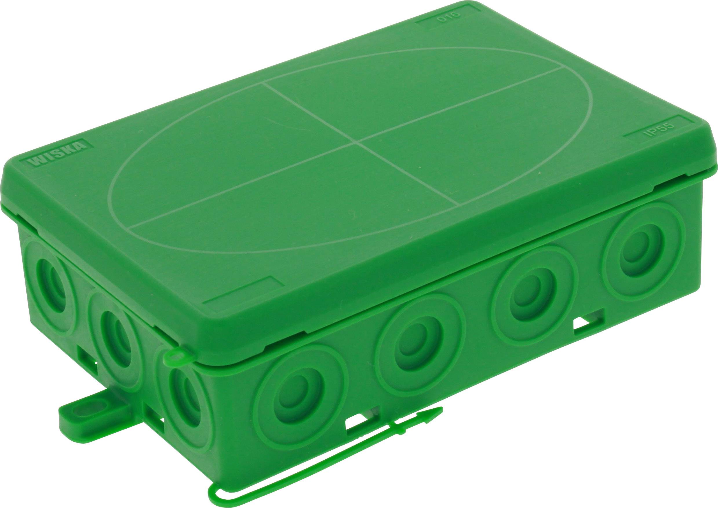 Wiska 10109603 Junction box (L x W x H) 125 x 86 x 41 mm Green IP55 1 pc(s)-0