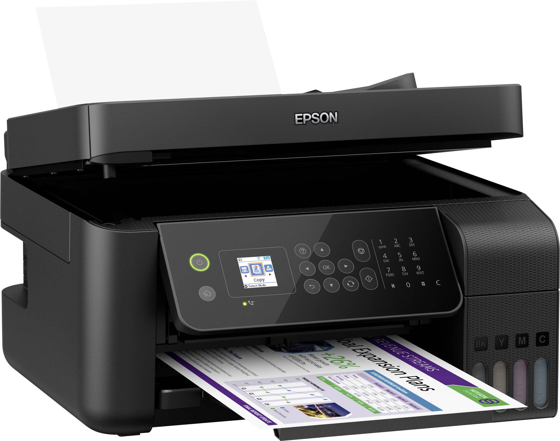 Epson EcoTank ET-4700 Multifunction printer Inkjet Colour A4 Printer, scanner, copier, fax LAN, Wi-Fi, ADF, Ink tank sys-9