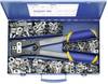 Klauke SK65B Crimp connector set + crimper Cross section (max.)=50 mm² Not insulated Silver 261 Parts