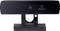 Black webcam from renkforce with mount. It has a central lens and two small lights on both sides of the logo.