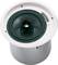 Round recessed loudspeaker with black cone and white frame, for ceiling or wall mounting in audio and sound systems.