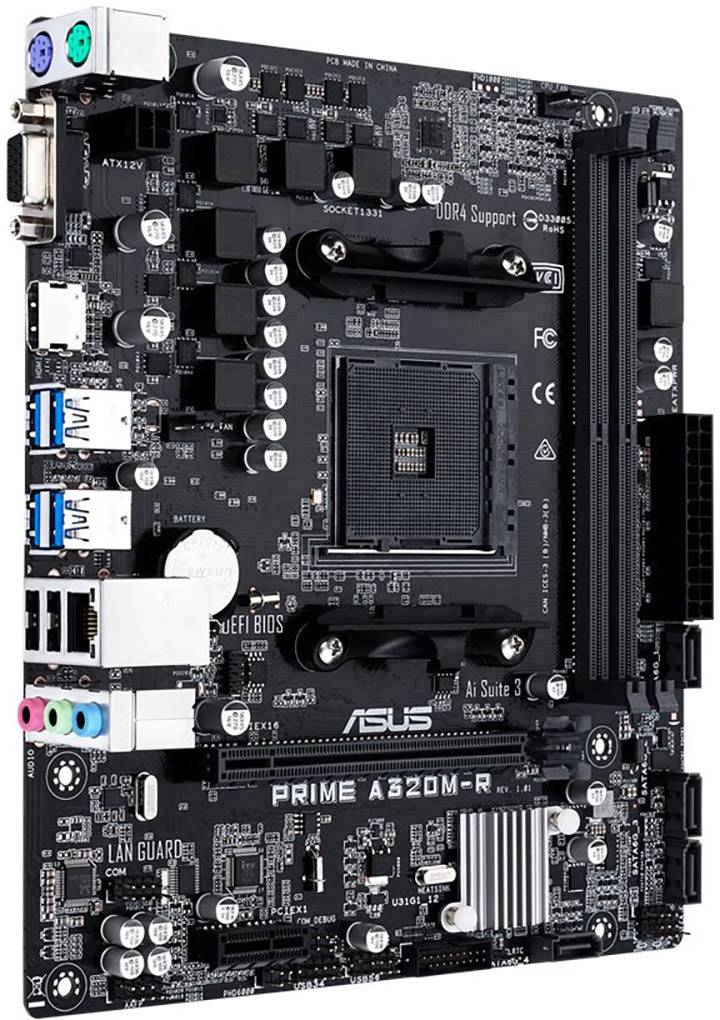 Asus PRIME A320MR (Bulk) Motherboard PC base AMD AM4 Form factor
