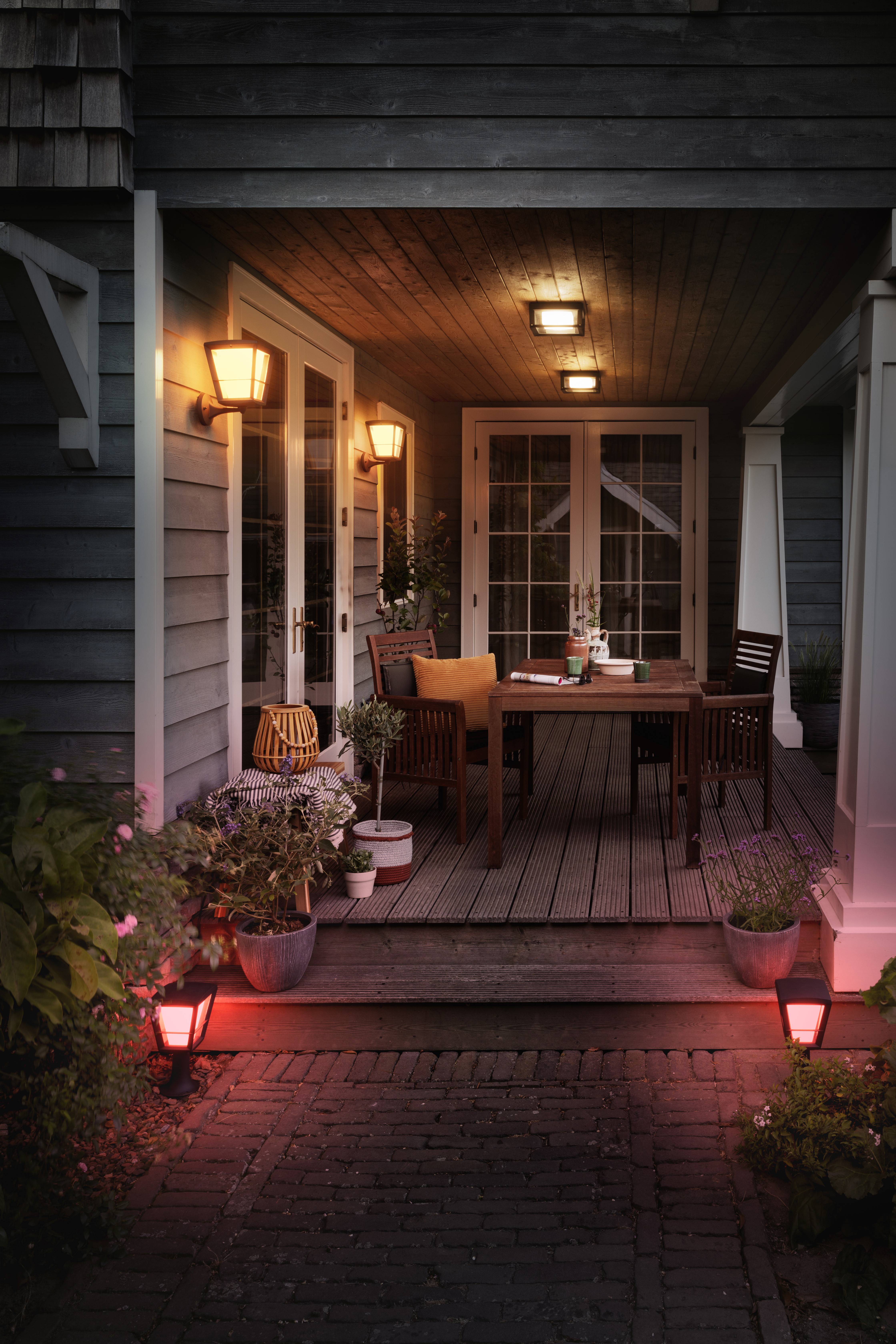 Philips LED LED outdoor wall light 17439/30/P7 Econic Built-in LED 15 W RGBW-8