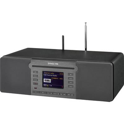Sangean Revery R6 Internet radio CD player DAB+, FM AUX, Bluetooth, CD, NFC, SD, USB, Wi-Fi, Internet radio Black