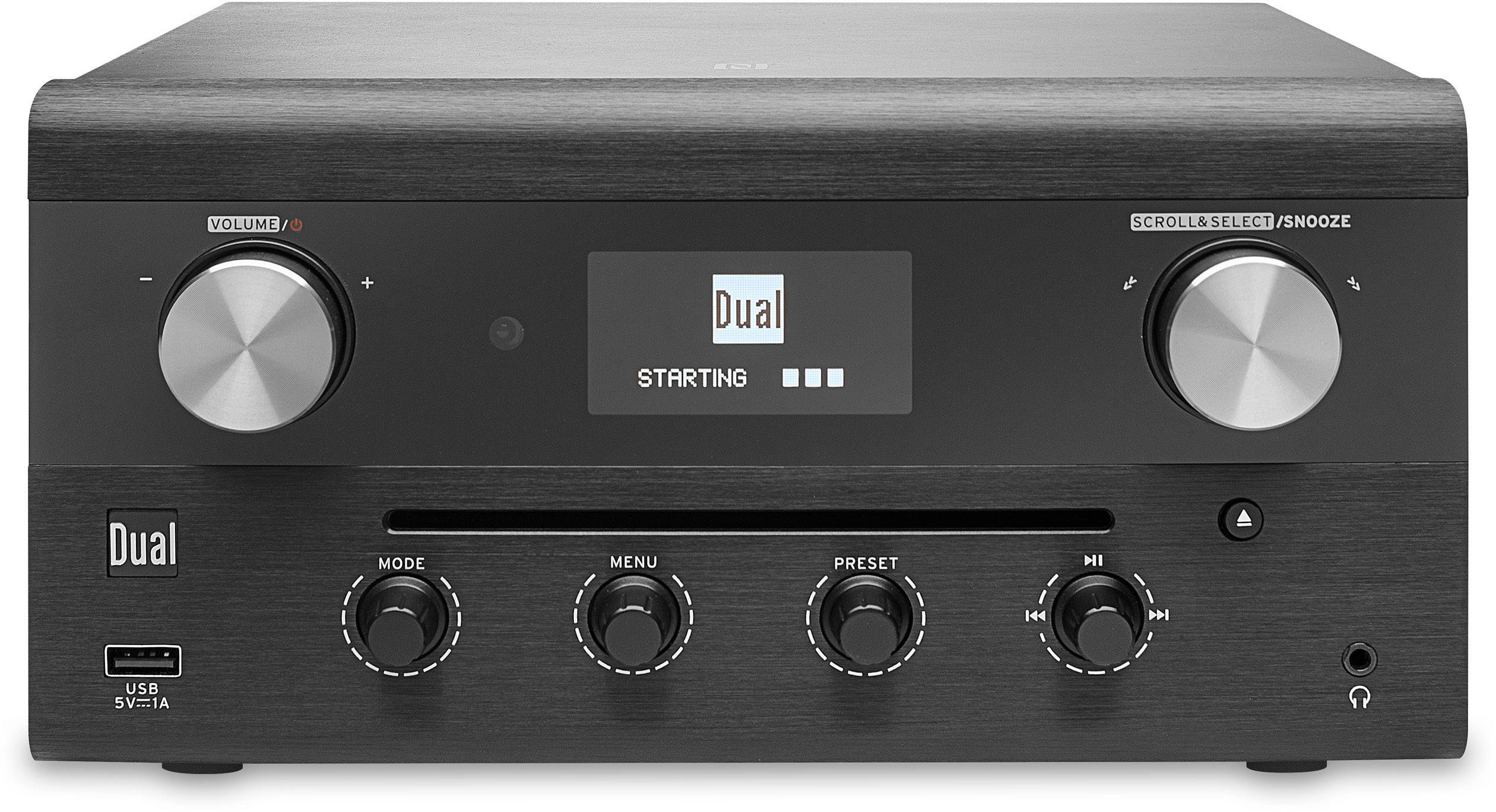 Dual CR 900 Phantom Internet radio CD player DAB+, FM AUX, Bluetooth, CD, DLNA, NFC, USB, Wi-Fi, Internet radio DLNA-compatible, Spotify Black