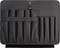 Black bag with multiple compartments, including five narrow and four wider sections, suitable for tool or accessory organisation.