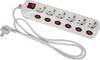 Heitronic 45191 Power strip (+ switch) 6x White PG connector 1 pc(s)