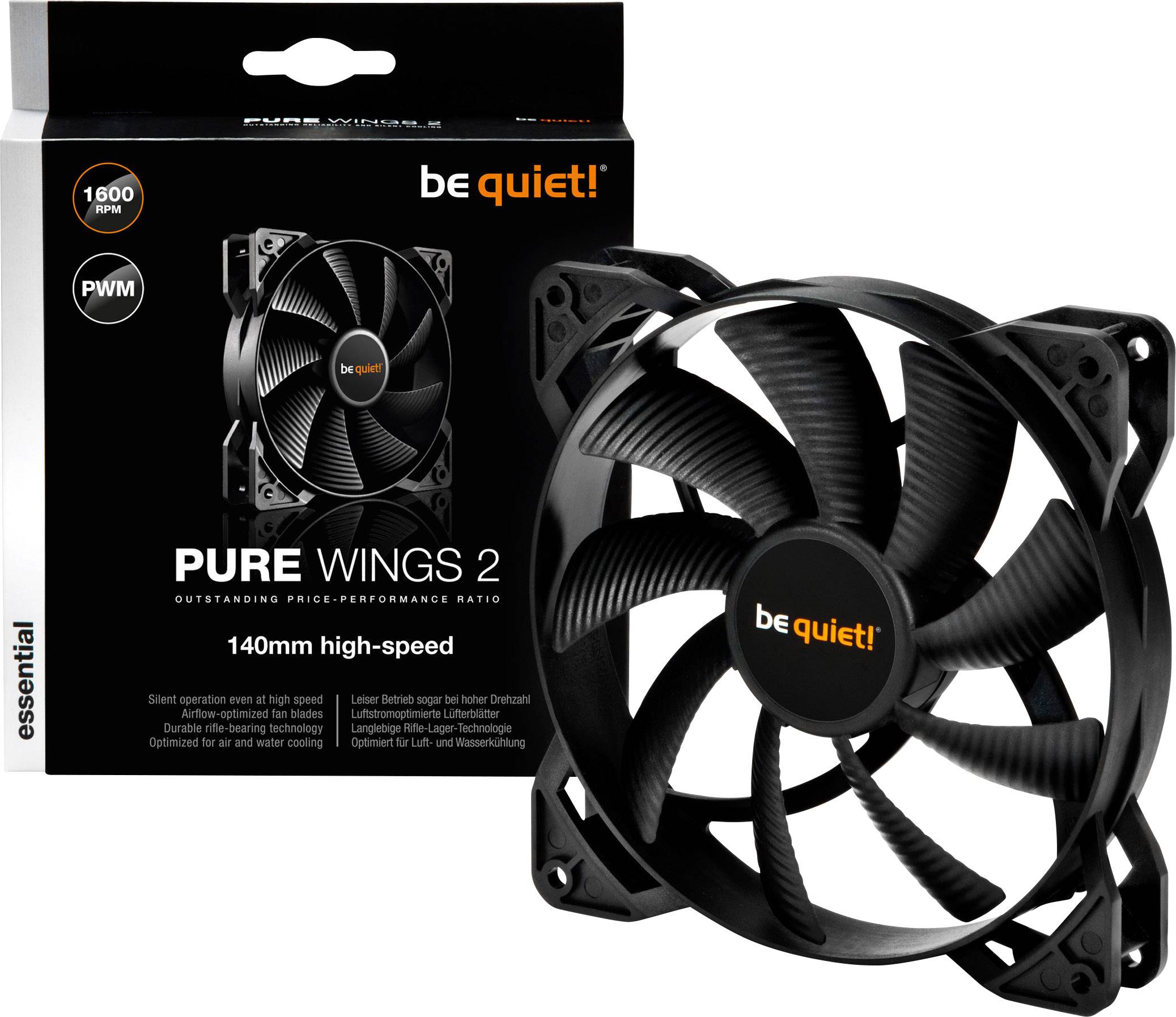 henvise Begrænsning Mikroprocessor BeQuiet Pure Wings 2 140mm high-speed PC fan Black (W x H x D) 140 x 140 x  25 mm | Conrad.com