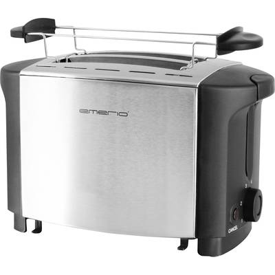 EMERIO TO-108275.1 Toaster with home baking attachment Stainless steel, Black
