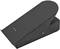 Black metal wedge-shaped box with a hinged lid, suitable for securely storing cables or other accessories.