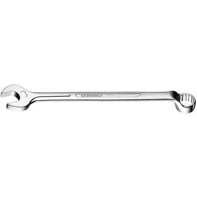 A silver spanner with a flat and round end, suitable for various screw sizes.