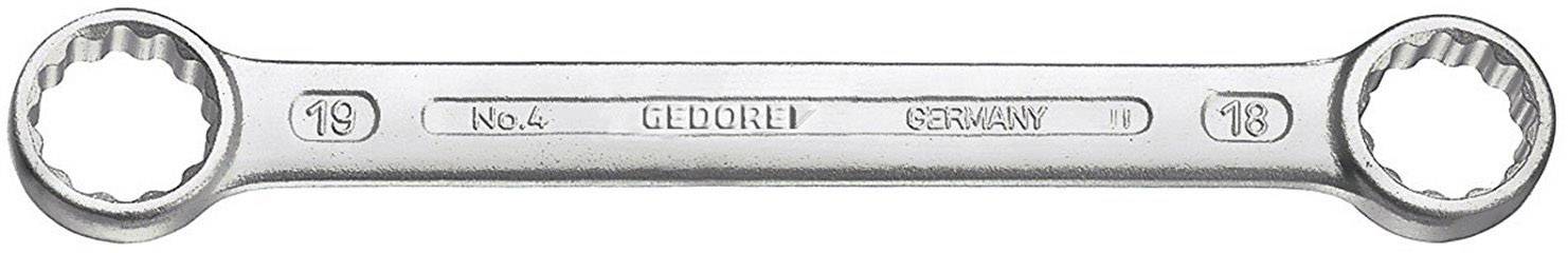 A silver ring key with sizes '19' and '18'. In the middle it says 'GEDOREY GERMANY'.