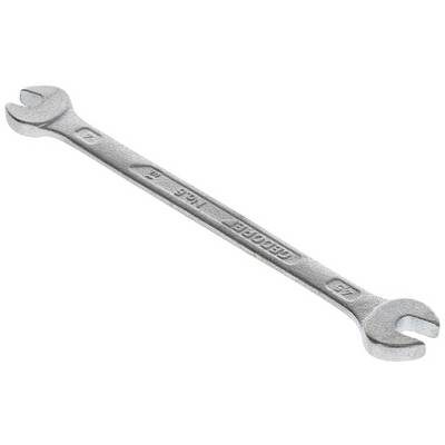 A silver double-ended spanner with 8 mm and 10 mm sizes, suitable for DIY tasks or repairs.