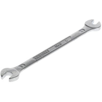 A silver double-ended metal spanner with sizes 8 mm and 9 mm, suitable for tightening and loosening screws and nuts.
