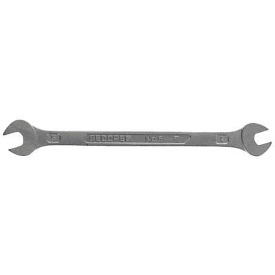 A silver open-ended spanner with two ends showing sizes 5 and 7.