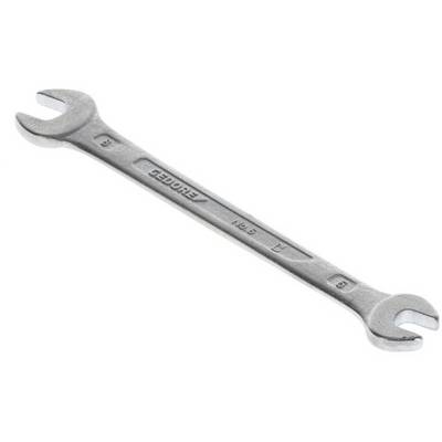 A double-sided metal spanner with 'GEDORE' printed on it. Suitable for tightening or loosening nuts and bolts.