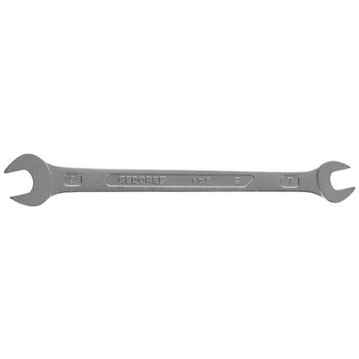 A silver double-ended spanner with sizes 6 and 7, suitable for tightening or loosening hexagonal bolts.