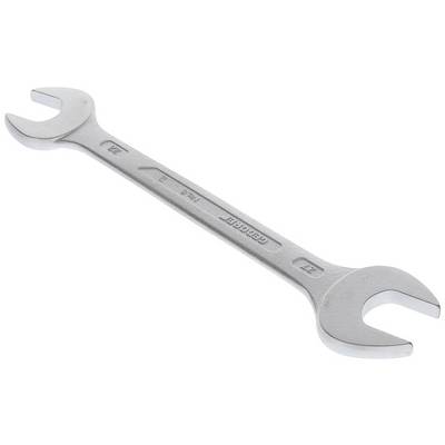 A silver double-ended spanner with an open jaw, sizes 8 and 10, lies diagonally on a white background.
