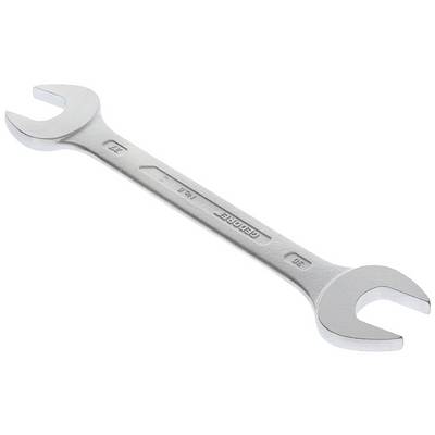 A silver double-sided key with different sizes at each end, on a white background.