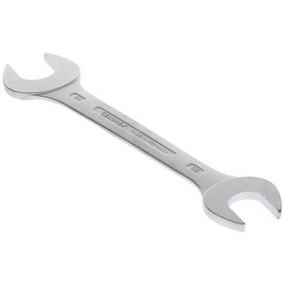 A silver spanner with two open-ended sizes, manufactured in Germany.