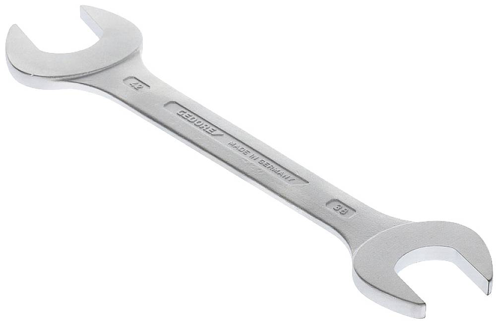 A silver adjustable spanner from the 'Gedore' brand, with size markings of 32 and 36, is shown horizontally.