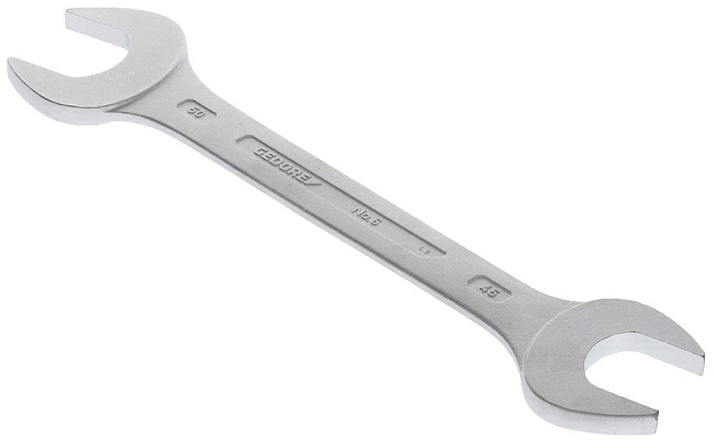 A silver double-ended spanner, marked with '20' and '22', made of metal. Theben logo and size visible, suitable for mechanical work.
