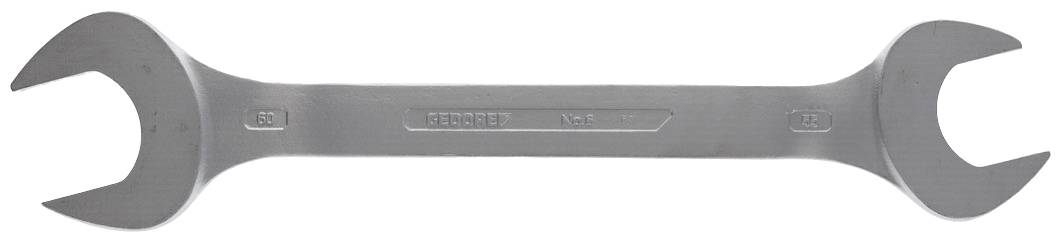 A silver double-ended spanner with 20 and 22 millimetre sizes, lying on a white background.
