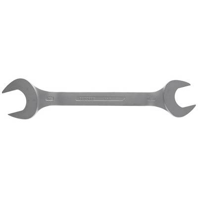 A silver double-ended spanner with 20 and 22 millimetre sizes, lying on a white background.