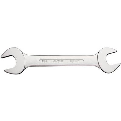 Open-ended ring spanner made of metal, with both ends having different sizes for various screws. Marked with 'GEDORE'.