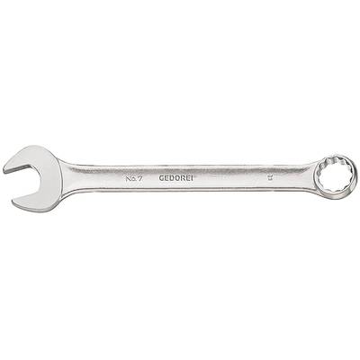 A silver spanner, size No. 7, with an open-ended and ring-ended design. The 'Gedore' marking is engraved in the centre.