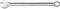 A silver combination spanner with open and closed ends, marked with sizes '19' and '10'.