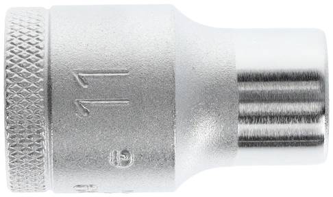 Metal wing nut with a ridged edge and embossed number '11', used for loosening or tightening screws.