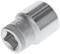 Metal socket with knurled handle, marked with 'H19'. Tool for securing screws and nuts.
